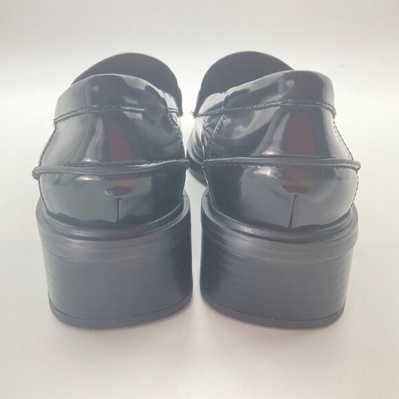 Franco Sarto Women 8.5 Gabriella Loafers Shoes Black Minimalist Preppy Old Money - Picture 5 of 12